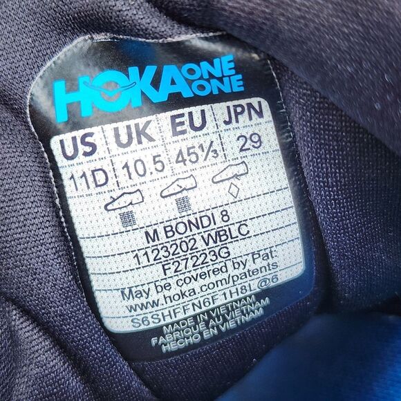 HOKA BONDI 8 - Mens Athletic Shoes - SIZE 11D ( Insoles Are Cadence Not Hoka ) - Picture 10 of 10